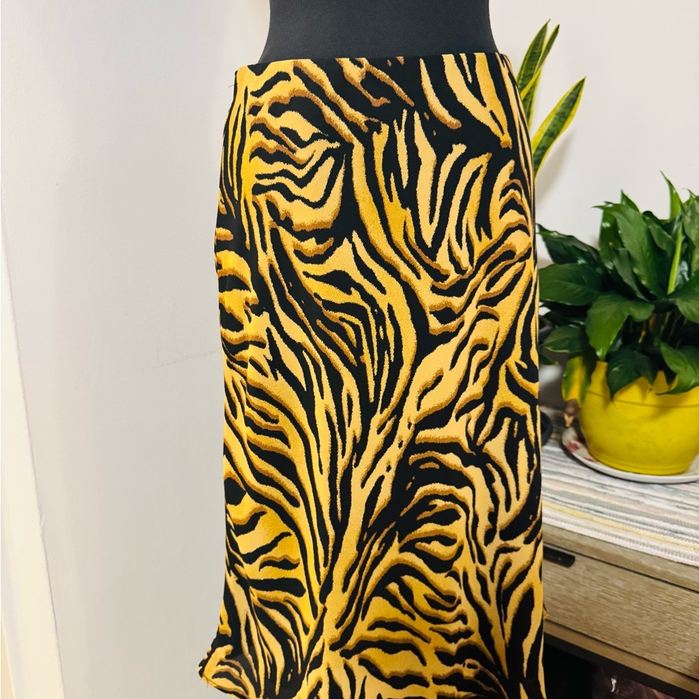 Socialite Black and Yellow Animal Print Blouse